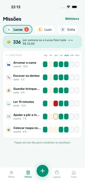 Rotina da semana